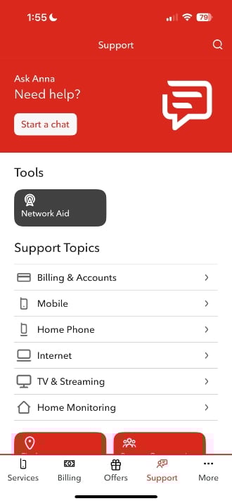 Screenshot of MyRogers Screenshot of MyRogers