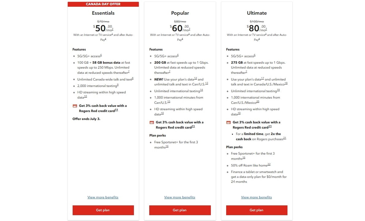 Rogers unlimited mobile plans: Essential, Popular, and Ultimate Rogers unlimited mobile plans: Essential, Popular, and Ultimate