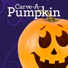 Carve-a-Pumpkin logo Pumpkin 3D logo