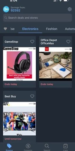 Screenshot of Flipp app