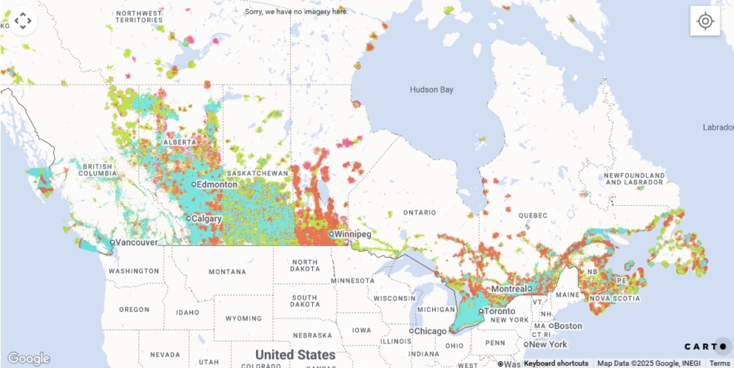Photo of Koodo's coverage map.