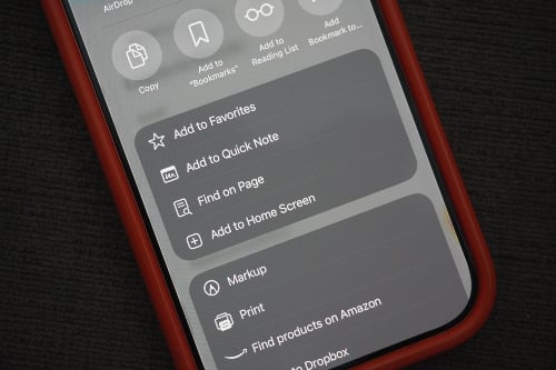 Image of the 'Add to Home Screen' option on iPhone 17.