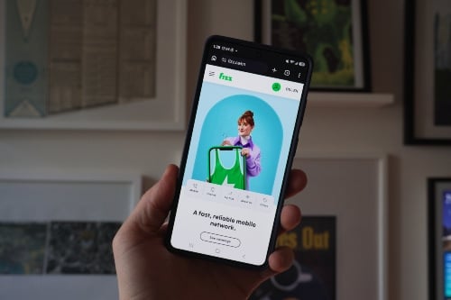 Fizz Mobile's web portal on Galaxy S26 Ultra