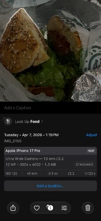 Screenshot of Visual Look Up