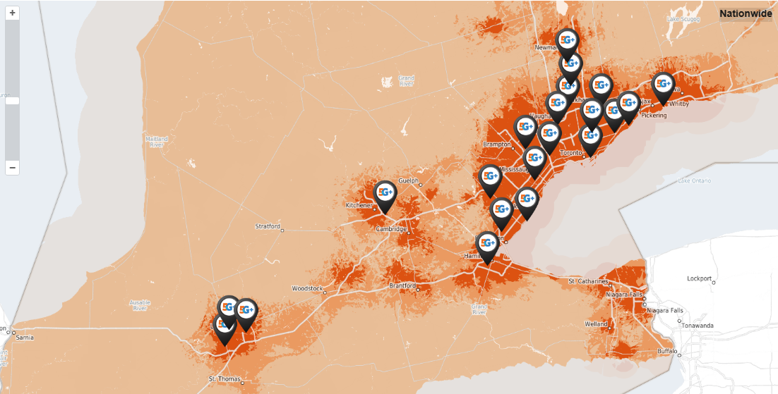 Freedom Mobile 5G coverage in Southern Ontario