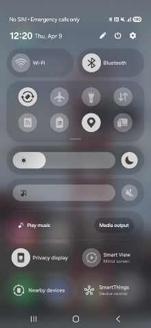 Privacy Display menu 1