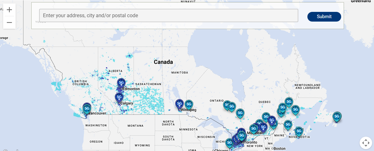 Bell and Telus coverage map for cottage country Ontario