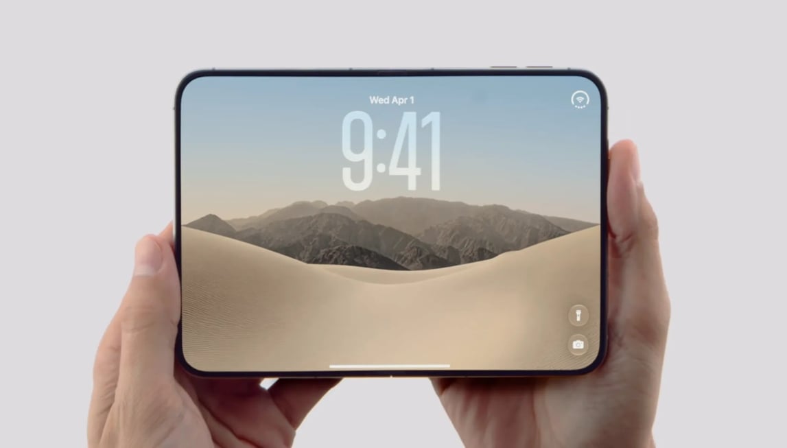 The iPhone Duo, Apple's first foldable device.